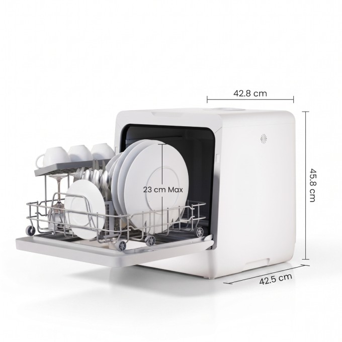 AERIUM GlassView 6P Compact asztali mosogatógép